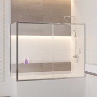 Шторка на ванну RGW Screens SC-92, (1800 × 800) × 1500 мм, с прозрачным стеклом, профиль — хром купить в интернет-магазине Азбука Сантехники