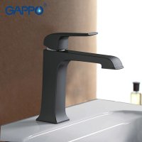 Смеситель для раковины Gappo G1050, черный купить в интернет-магазине Азбука Сантехники