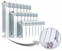 Радиатор биметаллический Rifar Base Ventil 350, нижнее левое подключение, 5 секций купить в интернет-магазине Азбука Сантехники