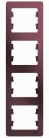 Schneider Electric Glossa Баклажановый Рамка 4-постовая вертикальная купить в интернет-магазине Азбука Сантехники