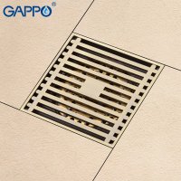 Трап душевой Gappo G81004-4, 100 × 100 мм, бронза купить в интернет-магазине Азбука Сантехники