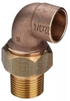 Сгон угловой Viega Ø 18 мм × 1/2" с наружной резьбой, бронзовый купить в интернет-магазине Азбука Сантехники