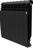 Радиатор алюминиевый RoyalThermo BiLiner Alum 500 Noir Sable черный графитовый, 8 секций купить в интернет-магазине Азбука Сантехники
