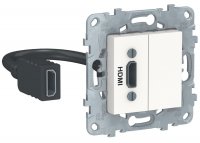 Schneider Electric Unica New Белый Розетка HDMI купить в интернет-магазине Азбука Сантехники