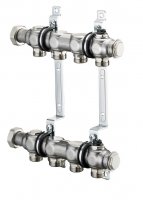 Коллекторная группа Oventrop Multidis SH 1" 10 × G 3/4" для отопления, с мех. воздухоотводчиком, нерж. сталь купить в интернет-магазине Азбука Сантехники