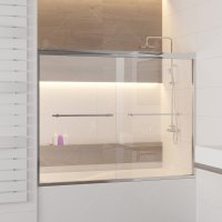 Шторка на ванну RGW Screens SC-60, 1500 × 1500 мм, с прозрачным стеклом, профиль — хром купить в интернет-магазине Азбука Сантехники