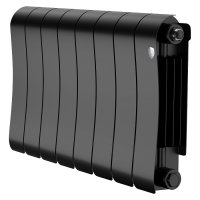 Радиатор биметаллический Royal Thermo Infinity V 300 Noir Sable 8 секций (черный) с нижним подключением купить в интернет-магазине Азбука Сантехники