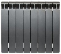 Секционный Радиатор биметаллический Rifar Monolit Ventil 350 MVR, нижнее правое подключение, 8 секций, титан