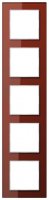 Jung A creation Стекло Красный Рамка 5-постовая купить в интернет-магазине Азбука Сантехники