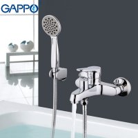 Смеситель для ванны с душем Gappo G3236, хром купить в интернет-магазине Азбука Сантехники
