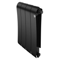 Радиатор биметаллический Royal Thermo Infinity V 500 Noir Sable 4 секции (черный) с нижним подключением купить в интернет-магазине Азбука Сантехники