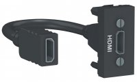 Schneider Electric Unica New Modular Антрацит Розетка HDMI 1 модуль купить в интернет-магазине Азбука Сантехники