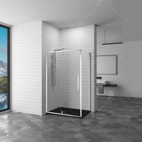 Душевой уголок RGW Stilvoll SV-44, 1000 × 900 мм, прямоугольный, с прозрачным стеклом, профиль — хром купить в интернет-магазине Азбука Сантехники