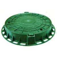 Люк полимерпесчаный круглый ГидроГрупп тип «Л» легкий зеленый (нагрузка до 7 т) купить в интернет-магазине Азбука Сантехники