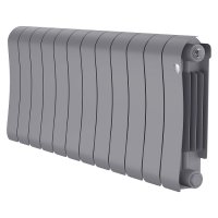 Радиатор биметаллический Royal Thermo Infinity V 300 Silver Satin 12 секций (серебристый) с нижним подключением купить в интернет-магазине Азбука Сантехники
