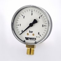 Манометр Watts радиальный (0–6 бар), корпус — Ø 100 мм купить в интернет-магазине Азбука Сантехники