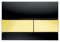 Кнопка смыва TECE Square 9240808 черное стекло, кнопка — золото купить в интернет-магазине Азбука Сантехники