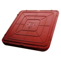Люк полимерпесчаный квадратный садовый малый красный (нагрузка до 1 т) купить в интернет-магазине Азбука Сантехники