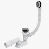 Сифон для ванны AlcaPlast A505CRM CLICK/CLACK, хром, длина 57 см купить в интернет-магазине Азбука Сантехники