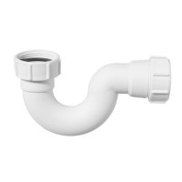 Сифон для ванны McAlpine P-образный Ø 1 1/4"-32 мм без выпуска купить в интернет-магазине Азбука Сантехники