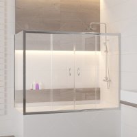 Шторка на ванну RGW Screens SC-91, (1700 × 750) × 1500 мм, с прозрачным стеклом, профиль — хром купить в интернет-магазине Азбука Сантехники
