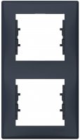 Schneider Electric Sedna Графит Рамка 2-постовая вертикальная купить в интернет-магазине Азбука Сантехники