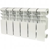 Радиатор алюминиевый ROMMER Plus 200, 6 секций, белый (RAL 9016) купить в интернет-магазине Азбука Сантехники