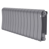 Радиатор биметаллический Royal Thermo Infinity V 300 Silver Satin 14 секций (серебристый) с нижним подключением купить в интернет-магазине Азбука Сантехники
