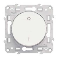 Schneider Electric Odace Белый Выключатель 2-полюсный 16A (схема 2) купить в интернет-магазине Азбука Сантехники
