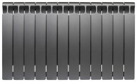 Секционный Радиатор биметаллический Rifar Monolit Ventil 500 MVR, нижнее правое подключение, 12 секций, титан