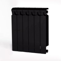 Радиатор биметаллический RIFAR Monolit 500, боковое подключение, 6 секций, черный (RAL 9005 матовый) купить в интернет-магазине Азбука Сантехники