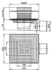 Душевой трап alcaplast apv3344 монтаж