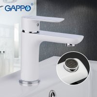 Смеситель для раковины Gappo G1048, белый/хром купить в интернет-магазине Азбука Сантехники