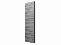 Радиатор биметаллический Royal Thermo PianoForte Tower 500 Silver Satin, серебристый, 18 секций купить в интернет-магазине Азбука Сантехники