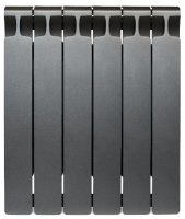 Радиатор биметаллический Rifar Monolit Ventil 350 MVR, нижнее правое подключение, 6 секций, титан купить в интернет-магазине Азбука Сантехники
