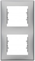 Schneider Electric Sedna Алюминий Рамка 2-постовая вертикальная купить в интернет-магазине Азбука Сантехники