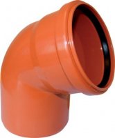 Отвод ПВХ Ø 200 мм × 45° для наружной канализации купить в интернет-магазине Азбука Сантехники