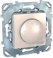 Schneider Electric Unica Бежевый Светорегулятор поворотный 40-400 Вт для л/н г/л с обмоточным трансформатором купить в интернет-магазине Азбука Сантехники