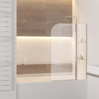 Шторка на ванну RGW Screens SC-07, 1000 × 1500 мм, с прозрачным стеклом, профиль — хром купить в интернет-магазине Азбука Сантехники