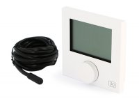 Радиотермостат Uni-Fitt комнатный электронный с дисплеем, выносным датчиком купить в интернет-магазине Азбука Сантехники