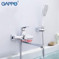 Смеситель для ванны с душем Gappo G2250-8, хром купить в интернет-магазине Азбука Сантехники