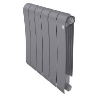 Радиатор биметаллический Royal Thermo Infinity 500 Silver Satin 6 секций (серебристый) с боковым подключением купить в интернет-магазине Азбука Сантехники