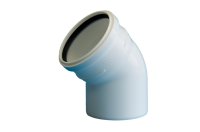 Отвод канализационный бесшумный Политэк Ø 50 мм × 45°, белый купить в интернет-магазине Азбука Сантехники
