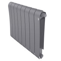 Радиатор биметаллический Royal Thermo Infinity V 500 Silver Satin 8 секций (серебристый) с нижним подключением купить в интернет-магазине Азбука Сантехники