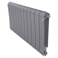 Радиатор биметаллический Royal Thermo Infinity V 500 Silver Satin 12 секций (серебристый) с нижним подключением купить в интернет-магазине Азбука Сантехники