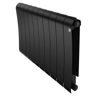 Радиатор биметаллический Royal Thermo Infinity 500 Noir Sable 10 секций (черный) с боковым подключением купить в интернет-магазине Азбука Сантехники