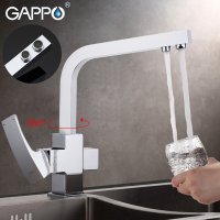Смеситель для кухни Gappo G4307, хром, с подключением фильтра для питьевой воды купить в интернет-магазине Азбука Сантехники