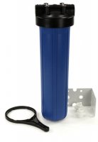 Магистральный фильтр Big Blue 20, синий (ключ, кронштейн, без картриджа) купить в интернет-магазине Азбука Сантехники