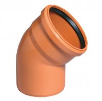 Отвод ПВХ Ø 110 мм × 45° для наружной канализации купить в интернет-магазине Азбука Сантехники