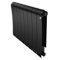 Радиатор биметаллический Royal Thermo Infinity 500 Noir Sable 8 секций (черный) с боковым подключением купить в интернет-магазине Азбука Сантехники